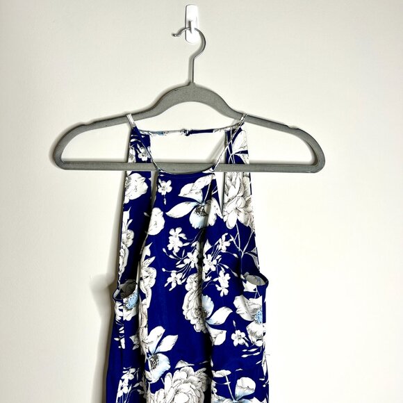 Lulus In Blossom Blue Floral Print Maxi Dress Halter Style Fall Floral Sz Medium - Picture 6 of 10
